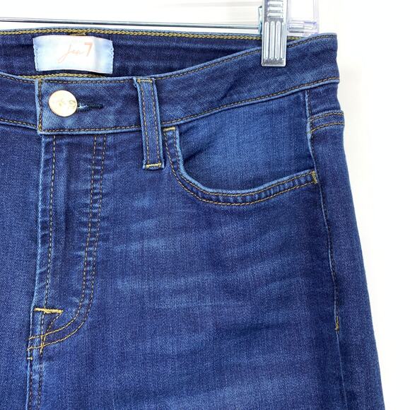 7 For All Mankind Jen7 Ankle Skinny Jeans Womens Sz 6 Medium Wash Stretch Denim - Picture 4 of 8